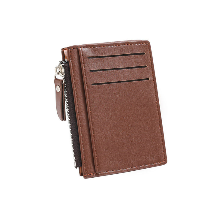 Compact Zippered Leather Cardholder Kalsten