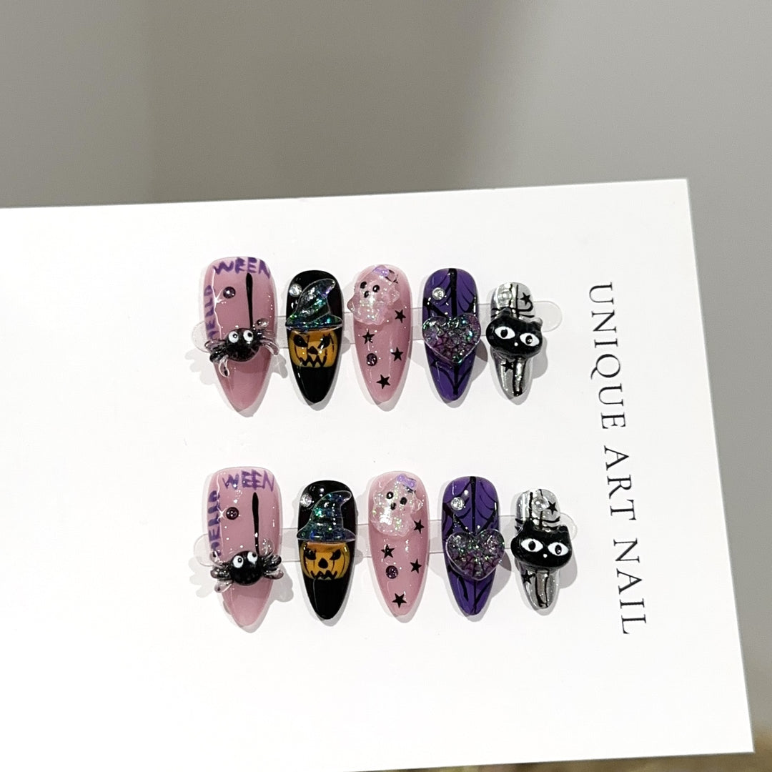 Halloween-Themed Press-On Nail Set