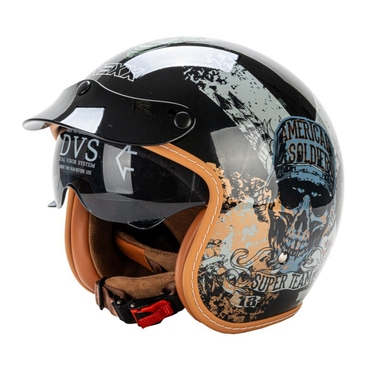 Classic Open-Face Motorcycle Helmet Kalsten