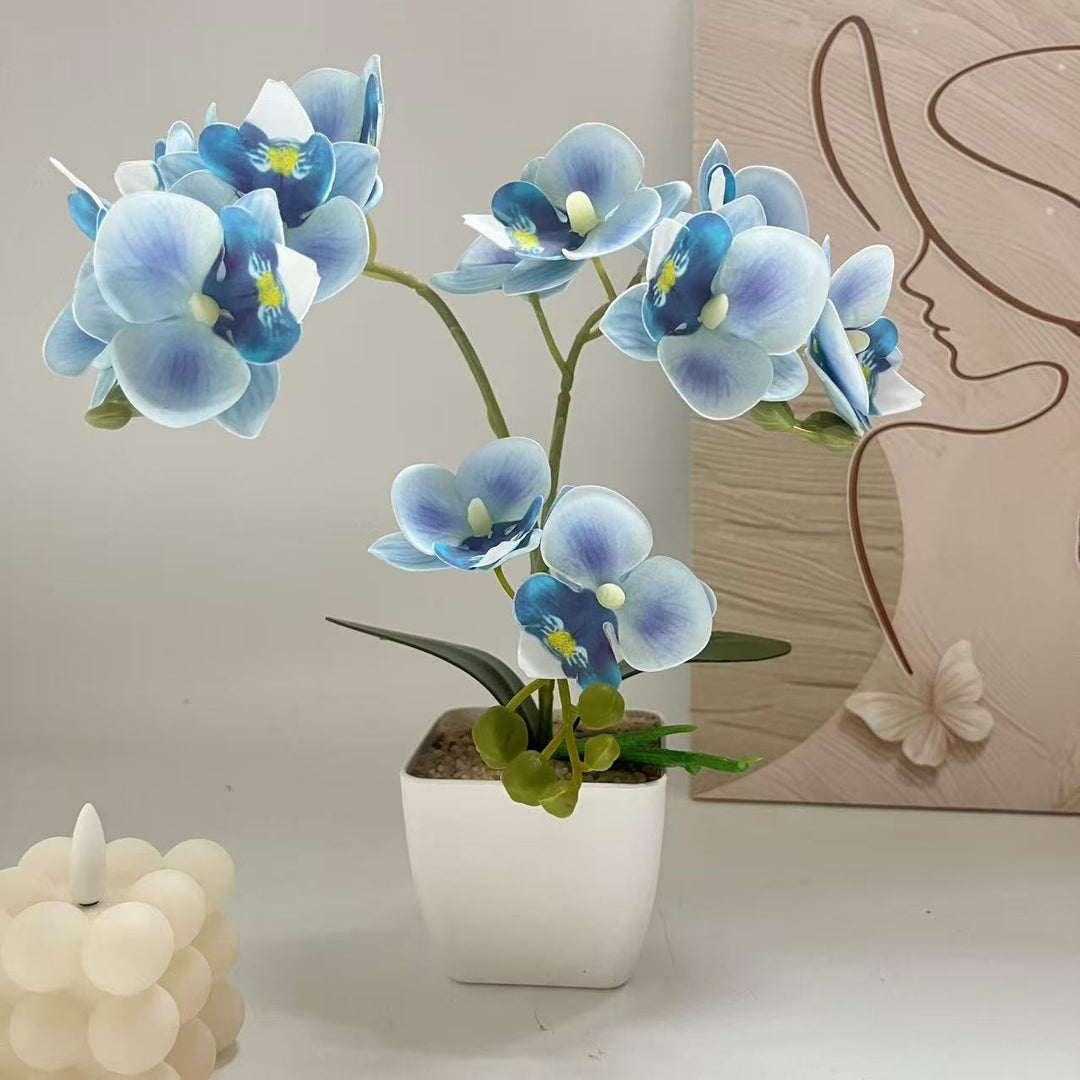 Lifelike Orchid Plant Arrangement for Home Display