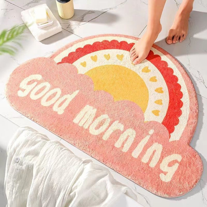 Floral Print Bathroom Mat for Home