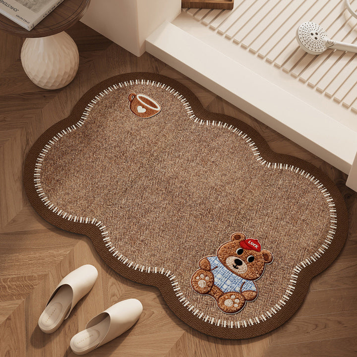 Cute Teddy Bear Shaped Area Rug
