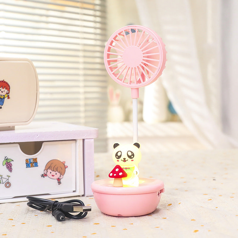 Ladies Portable Mini Fan with LED Function and Animal Design Kalsten