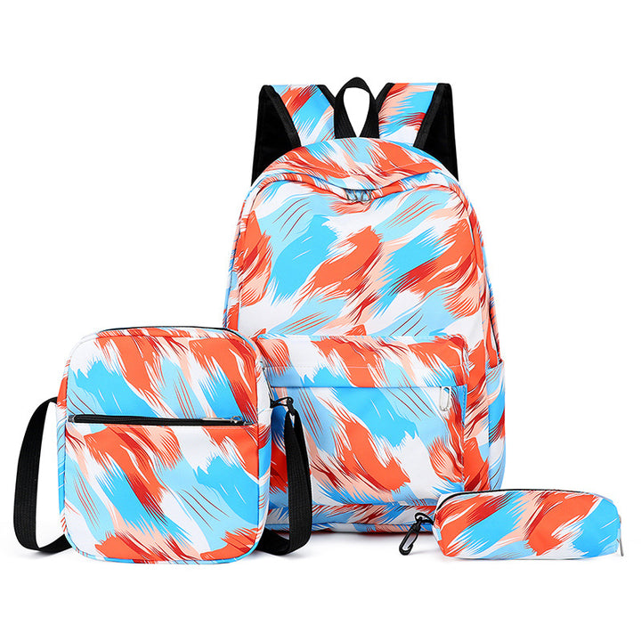 Stylish backpack with matching crossbody bag and pencil case Kalsten