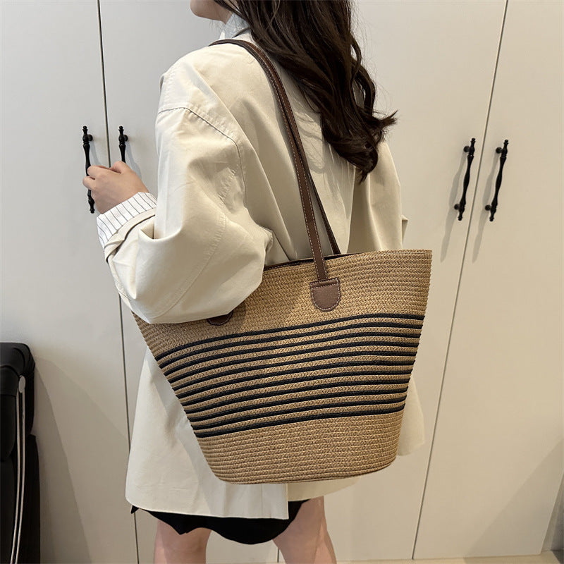 Stylish Straw Beach Tote Bag Kalsten