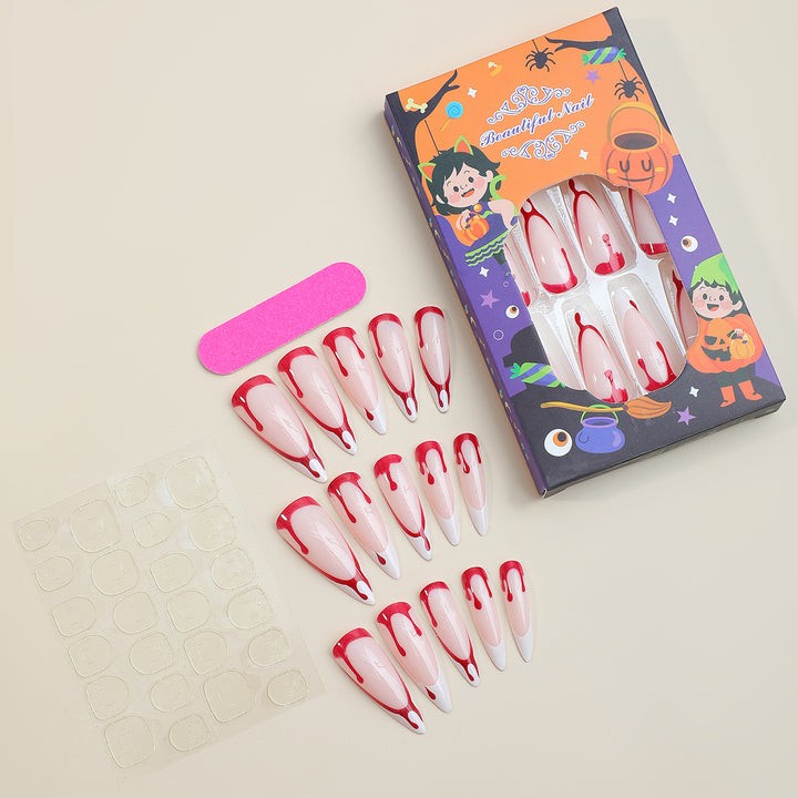 Artistic Press-On Nail Kit with Halloween Theme kalsten