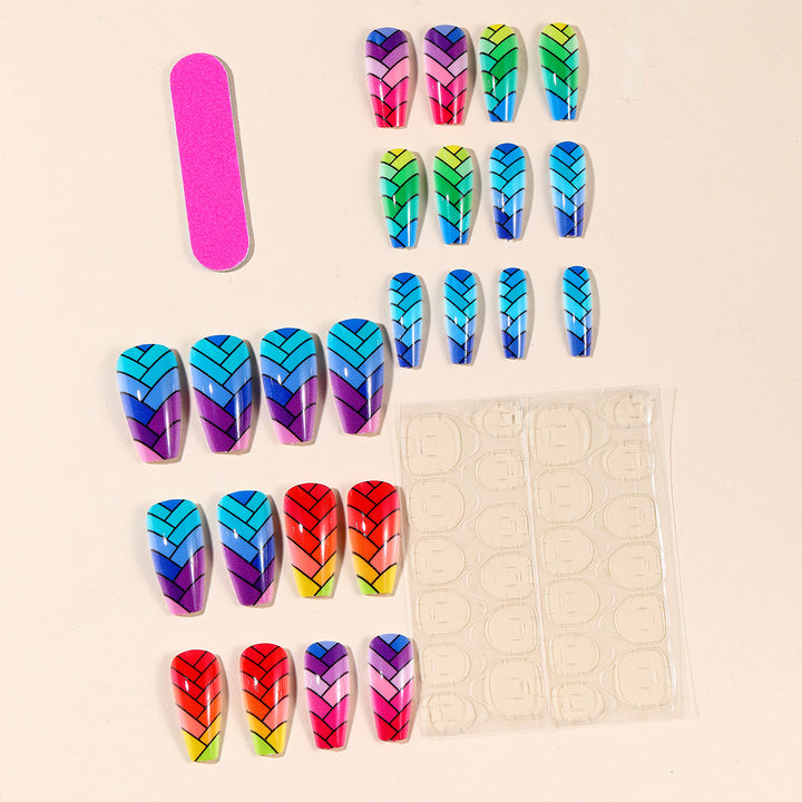 Colorful Braided Nail Art Set Kalsten