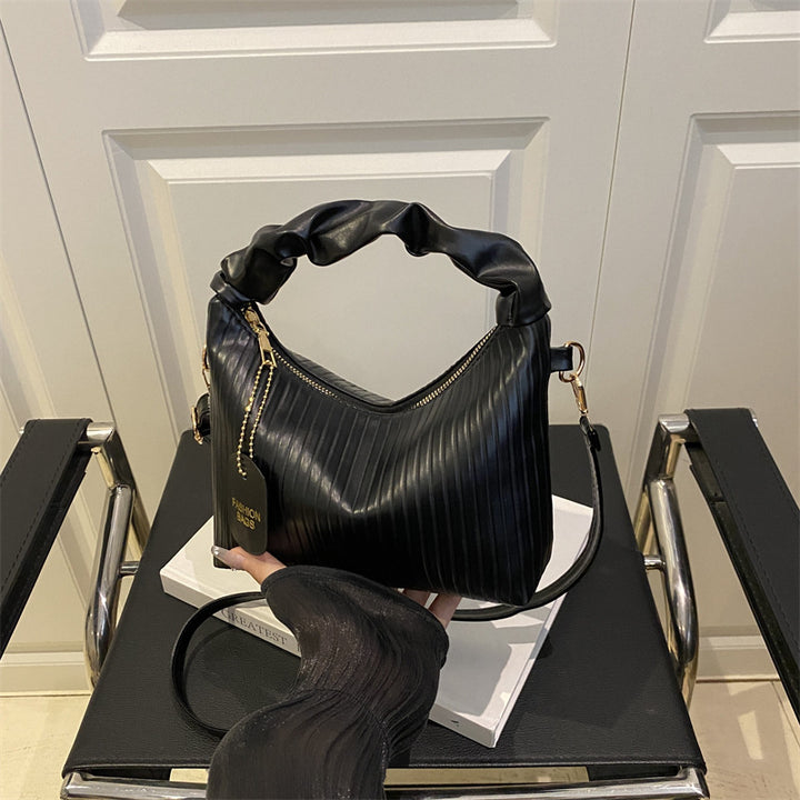 Ribbed Texture Shoulder Bag Kalsten