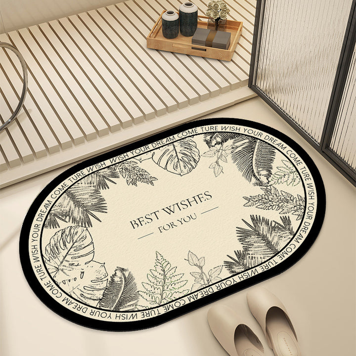 Artistic Patterned Bath Mat