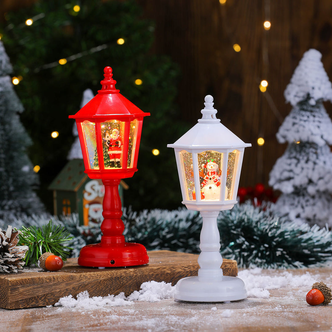 LED Decorative Lantern with Santa Figurine Kalsten