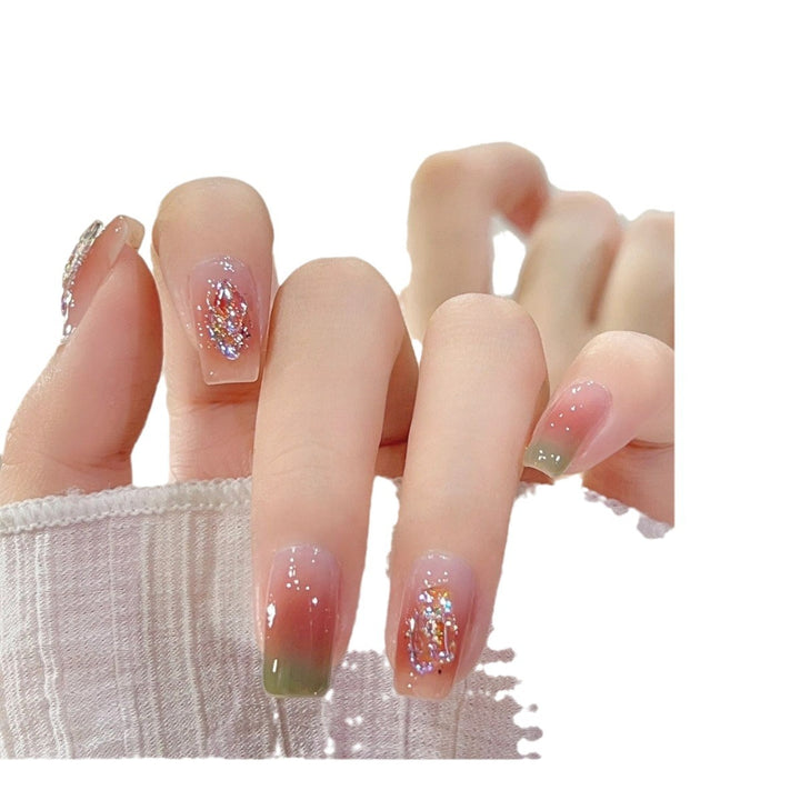 Premium Glitter Ombre Press-On Nail Set Kalsten