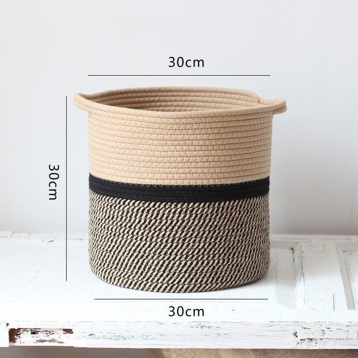 Handcrafted storage basket with handles Kalsten