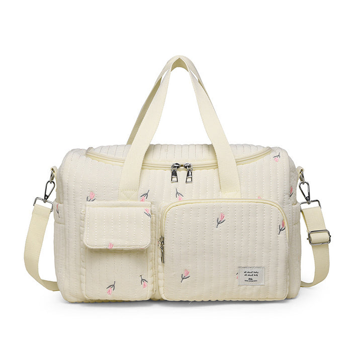 Multi-Pocket Quilted Travel Duffel Bag Kalsten