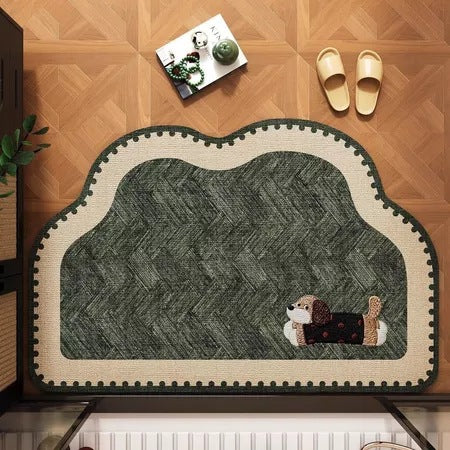 Decorative Cat Themed Plush Bath Mat