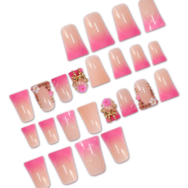 Glamorous Floral Press-On Nail Extensions Kalsten