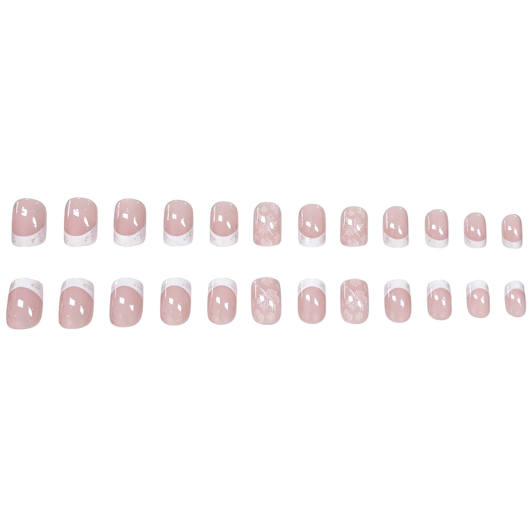 Floral French Tip Nail Enhancements Kalsten
