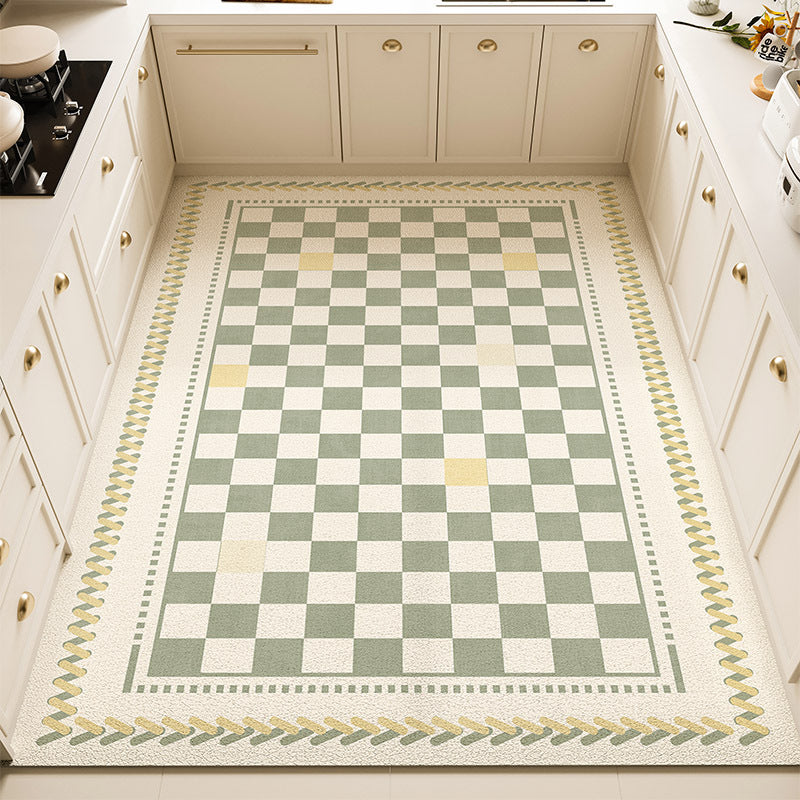 Floral Pattern Kitchen Rug