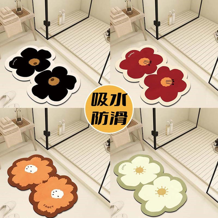 Floral Shaped Decorative Floor Mat