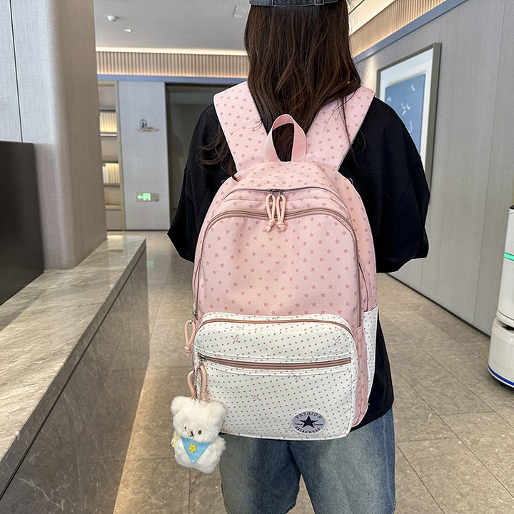 Playful Star-Patterned School Backpack Kalsten
