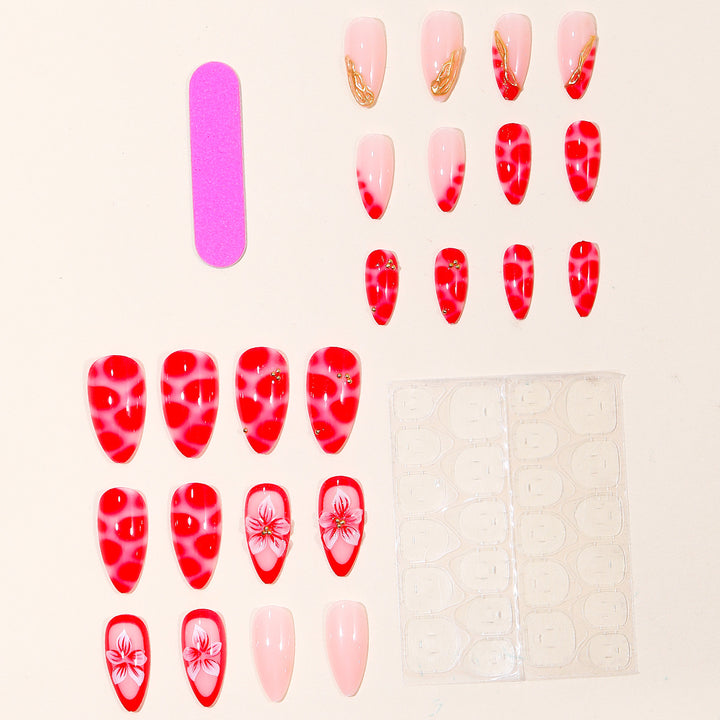 Floral Acrylic Nail Art Extensions Kalsten