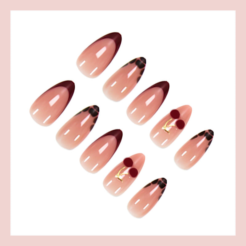 Artificial nail set with elegant ombré designs and glamorous accents Kalsten