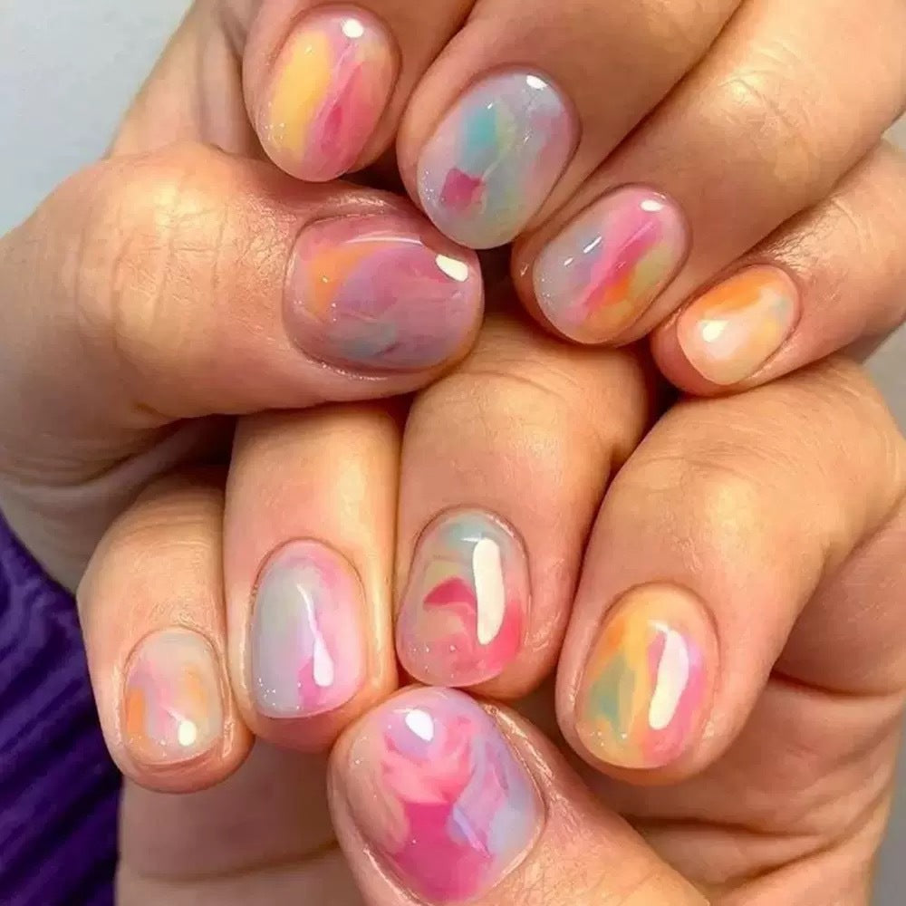 Nail set with marble pattern Kalsten