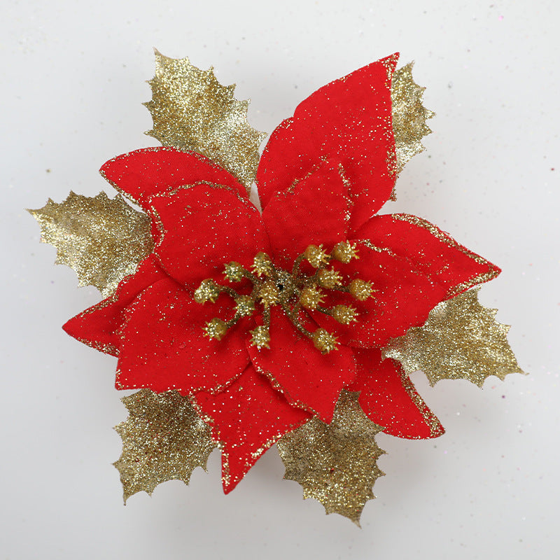 Decorative Glittered Floral Accent Brooch Kalsten