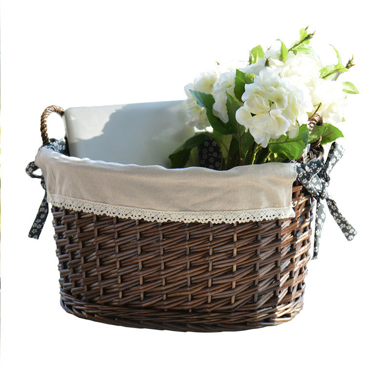 Decorative Wicker Storage Basket Kalsten
