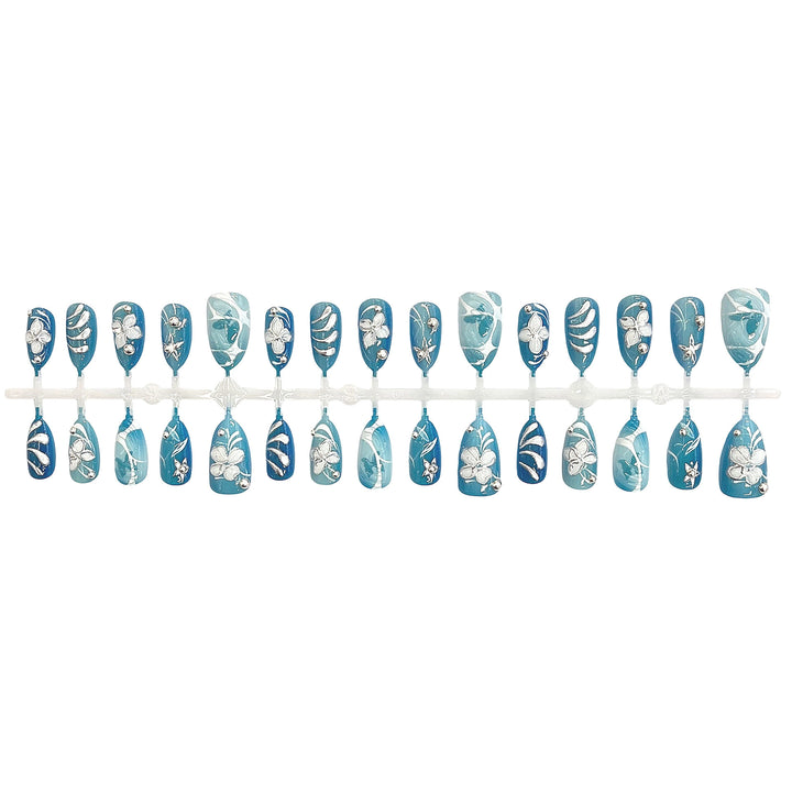 Artistic Floral-Patterned Press-On Nail Set Kalsten