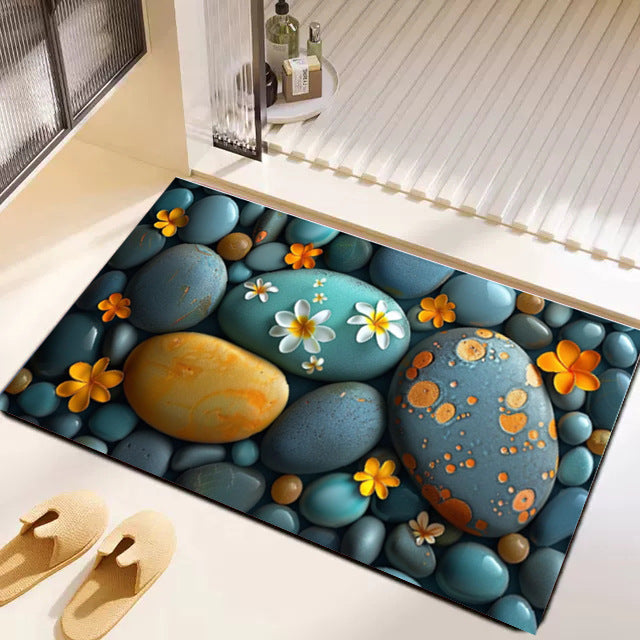 Artistic Garden-Themed Floor Mat