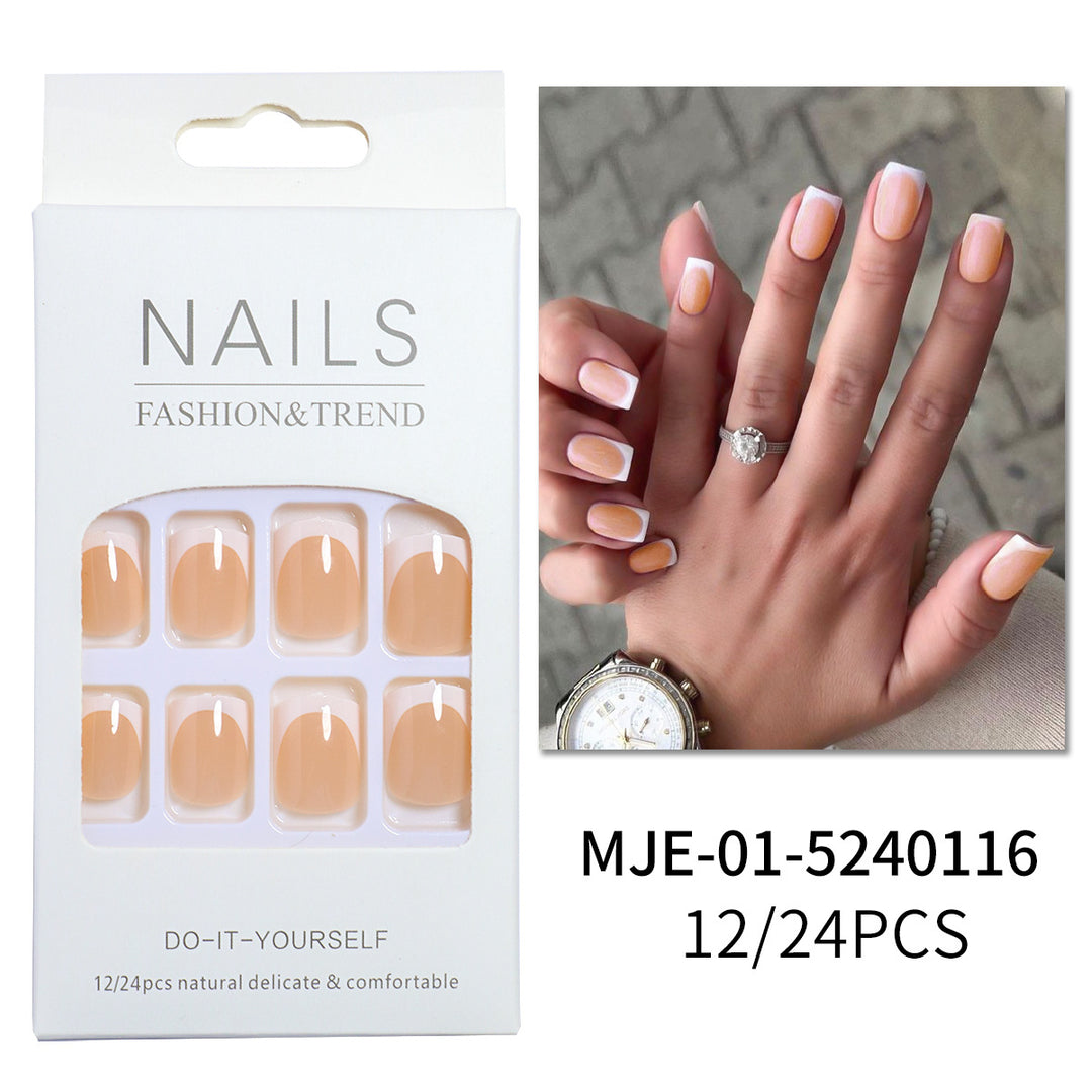 Elegant French Tip Press-On Nail Set Kalsten 1787225130