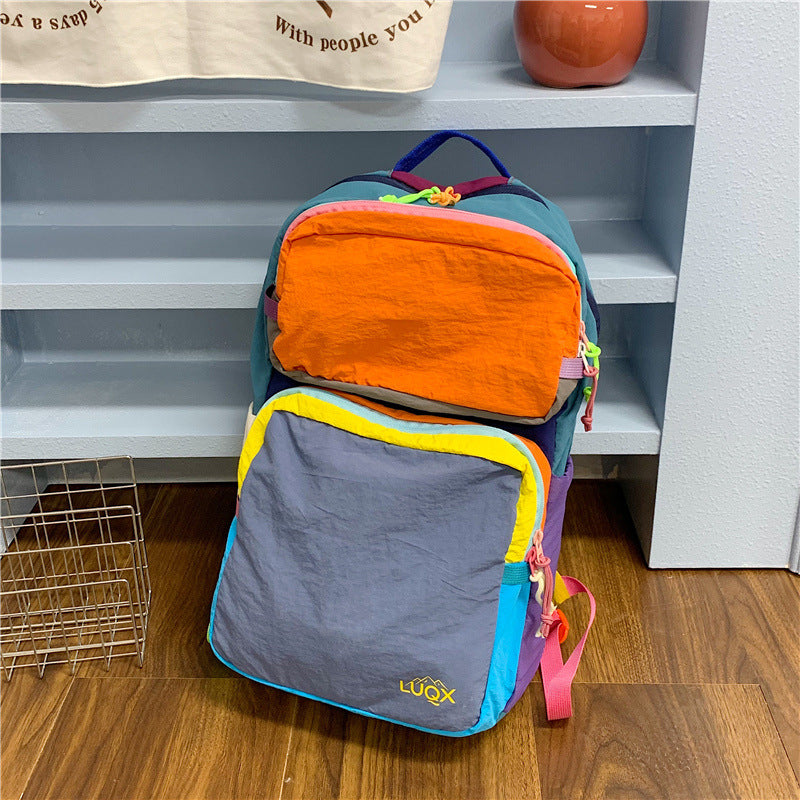 Multi-Compartment Colorful Backpack Kalsten