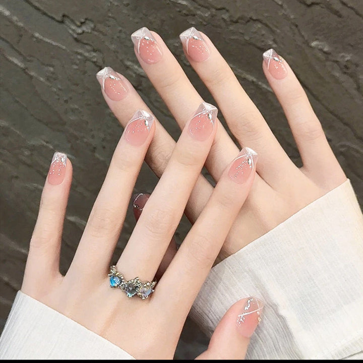 Artificial Nail Set with Glitter Accents Kalsten