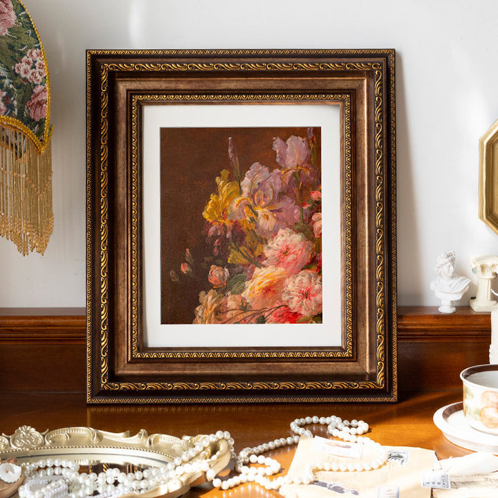 Ornate Floral Picture Frame for Home Decor