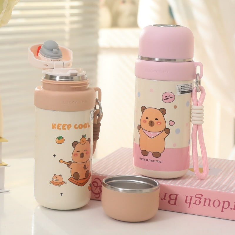 Women's insulated bottle with cute bear motif Kalsten