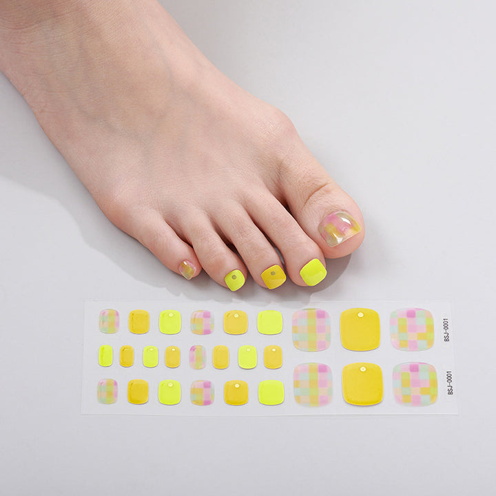Decorative Press-On Toenail Art