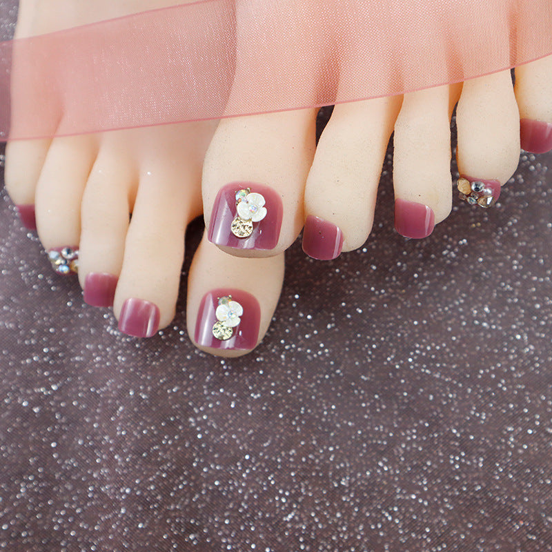 Premium Floral Press-On Toenails Kalsten