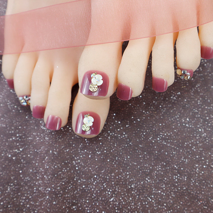 Premium Floral Press-On Toenails Kalsten