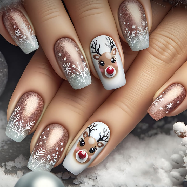 Festive Themed Press-On Nail Art Kalsten