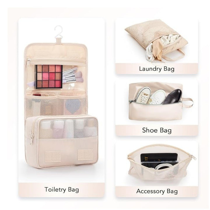 Travel cosmetics set with compartments and practical organizer Kalsten