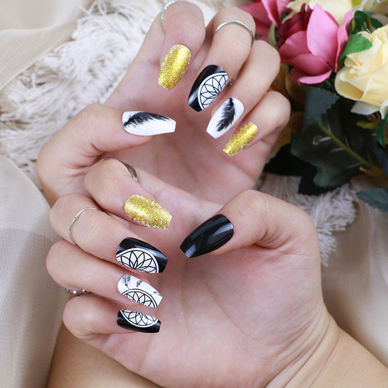 Artistic Graphic Press-On Nail Set Kalsten