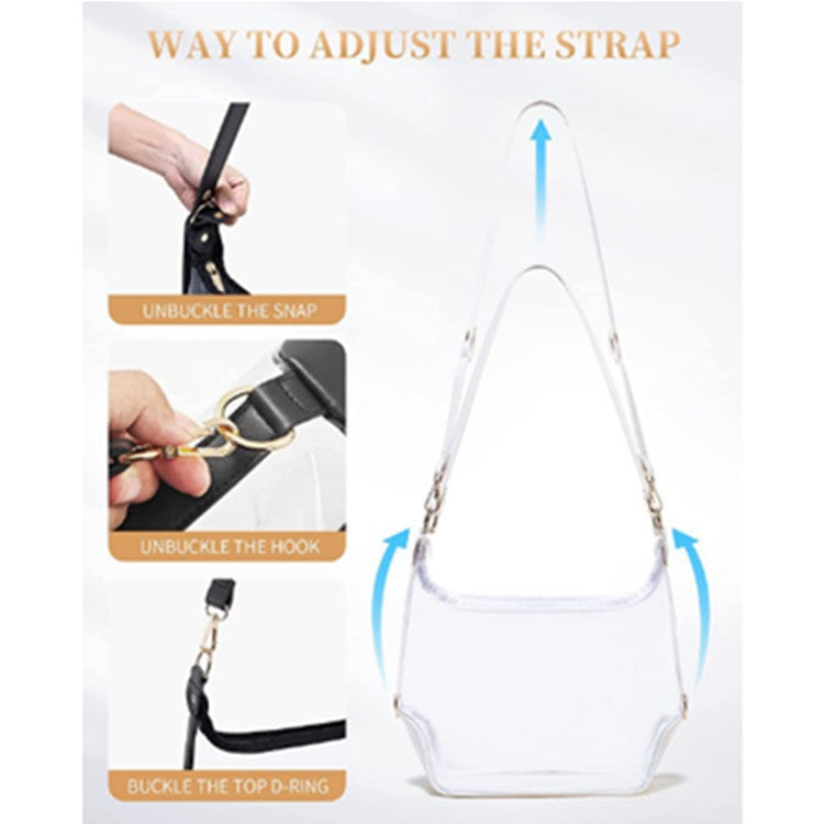 Transparent shoulder bag with modern compartments Kalsten