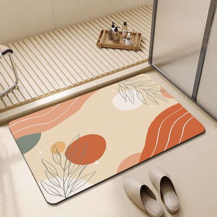 Abstract Floral Design Bath Mat Kalsten