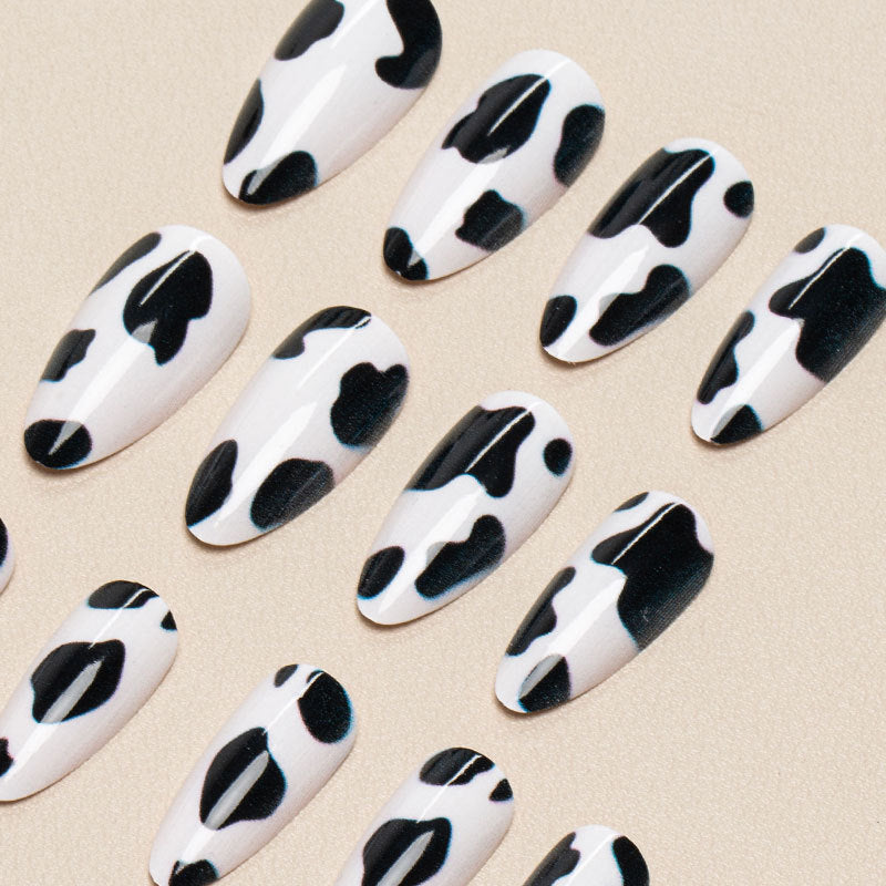 Trendy Cow Print Press-On Nails