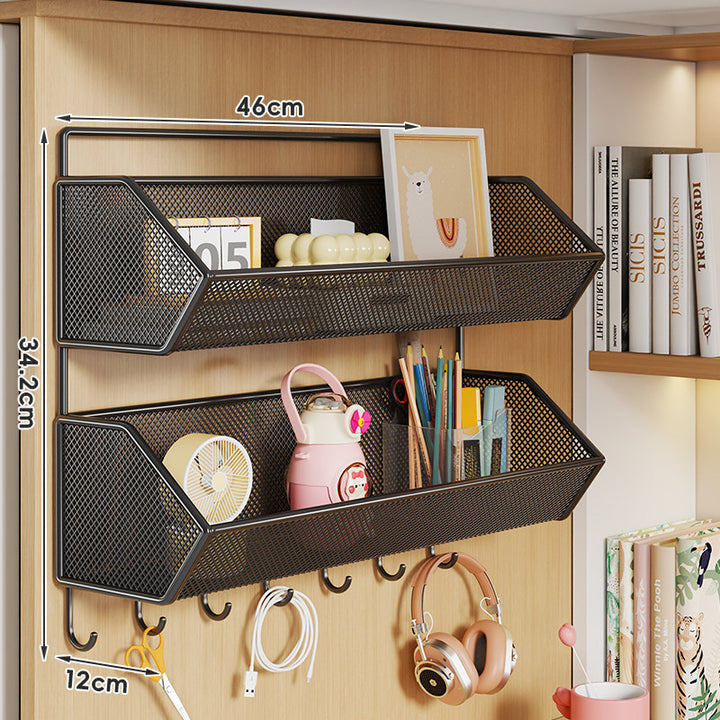 Clip-On Mesh Cabinet Edge Storage Basket Organizer