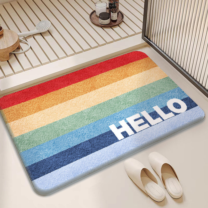 Artistic Semi-Circular Floor Mat