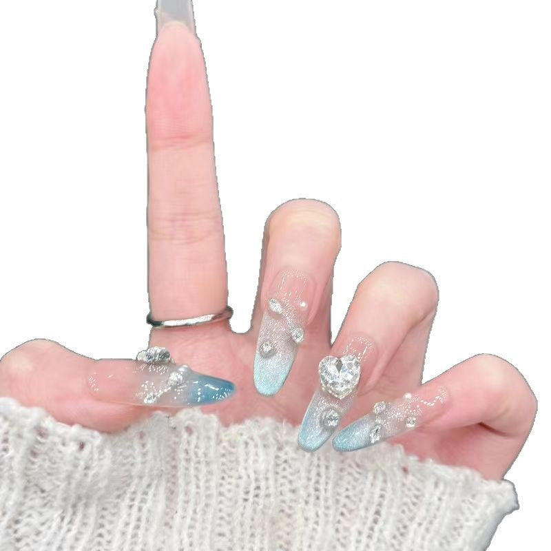 Artistic Press-On Nail Set with Cute Character Designs Kalsten