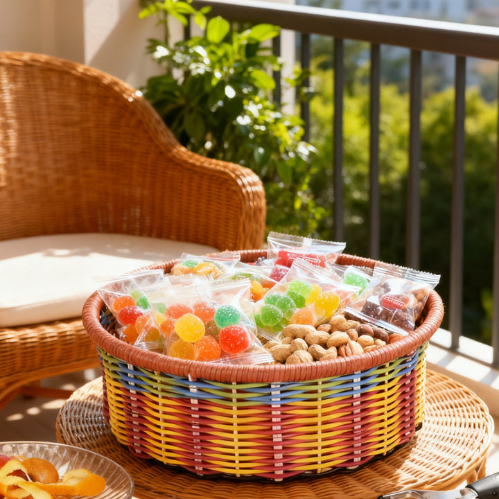 Decorative Round Storage Basket Kalsten