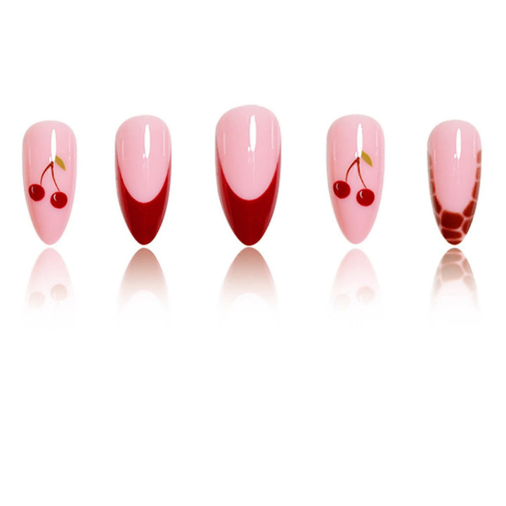 Artistic Cherry Nail Design Extensions Kalsten