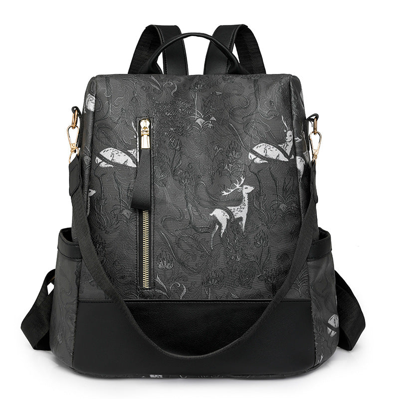 Elegant Floral Embossed Backpack Kalsten
